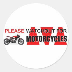 watchoutはオートバイを監視します! 安全 ラウンドシール
