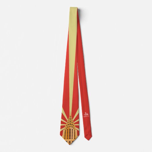 Watchtower Retro Building Necktie Design ネクタイ (正面)
