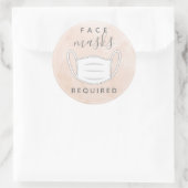 Watecolorピンク顔マスクの必要ラベル ラウンドシール (バッグ)