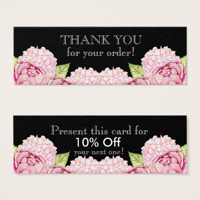 Watecolorフローラスリムありがとうご割引 (正面&裏面)