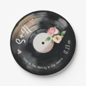 Watecolorフローラレコード紙プレート ペーパープレート (正面)