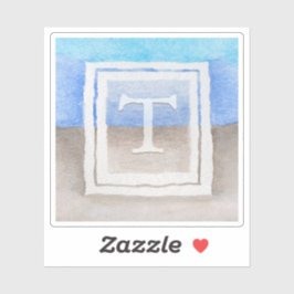 #Water色#Monogram海&砂ブルー&タン シール