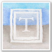 #Water色#Monogram海&砂ブルー&タン シール (正面)