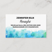 Water シンプル Color Textureを使用して、名前のビジネスを追加  名刺 (裏面)