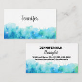 Water シンプル Color Textureを使用して、名前のビジネスを追加  名刺 (正面/裏面)
