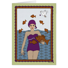 Water_A_Greetingカードから出た魚