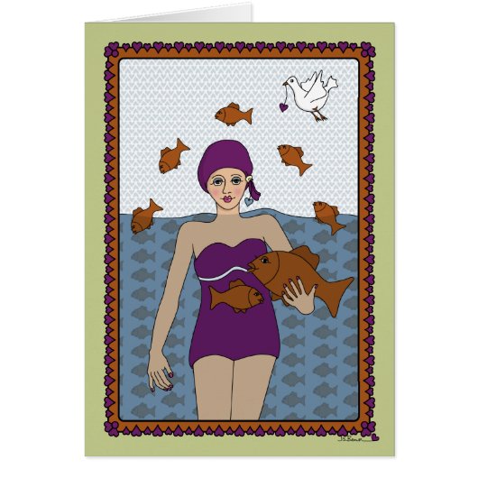 Water_A_Greetingカードから出た魚 (正面)