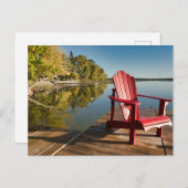 Water | Adirondack Chair at the Lake ポストカード (正面/裏面)