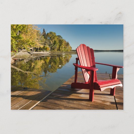 Water | Adirondack Chair at the Lake ポストカード (正面)