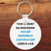 water aerobics instructor, awesome キーホルダー (正面)
