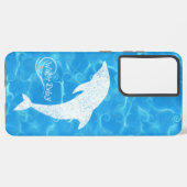 Water Baby Dolphin Wave Case Samsung Galaxyケース (裏面横)