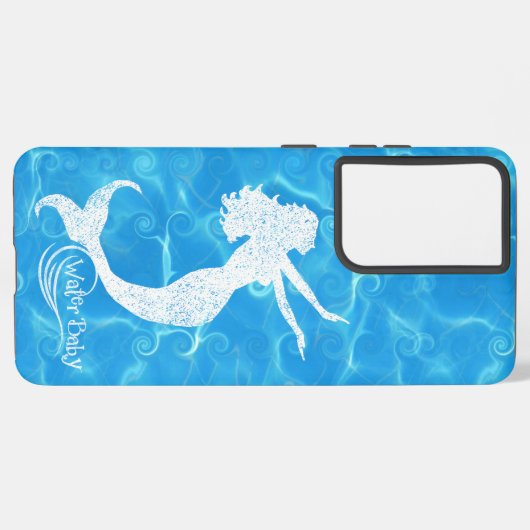 Water Baby Mermaid Wave Case Samsung Galaxyケース (裏面横)