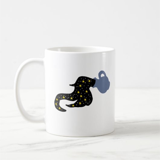 Water Bearer Silhouette Mug – Smooth Modern コーヒーマグカップ (左)