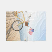 Water | Bicycle By the Lake フリースブランケット (正面(横))