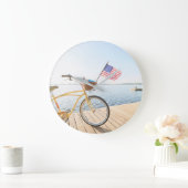 Water | Bicycle By the Lake ラージ壁時計 (ホーム)