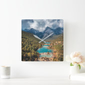 Water | Blue Moon Lake, China スクエア壁時計 (ホーム)