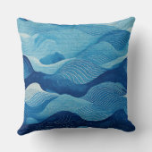 water blue pattern クッション (裏面)