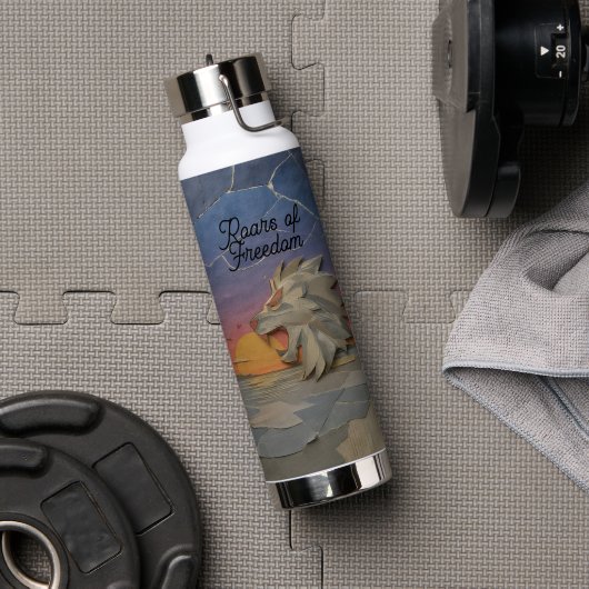 Water Bottle 25oz – Sunset Lion ウォーターボトル (ジム (回転後))