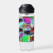 Water Bottle – Abstract Grid ウォーターボトル (背面)
