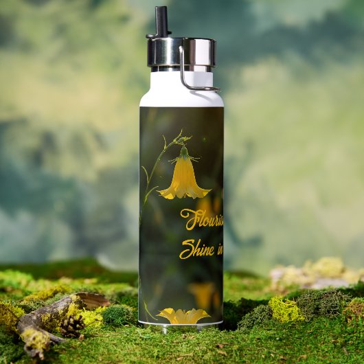 Water Bottle - Flowers for the soul ウォーターボトル (アウトドア (回転後))