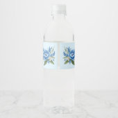 Water Bottle Labels - Blue Peony Wedding ペットボトルラベル (裏面)