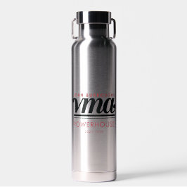 Water Bottle with Black Cursive Name, Phone, Year ウォーターボトル