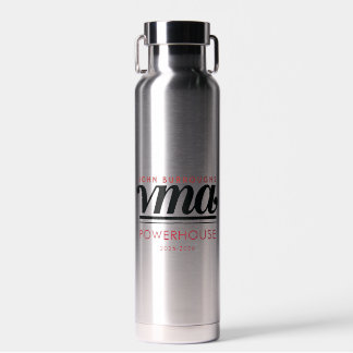 Water Bottle with Black Cursive Name, Phone, Year ウォーターボトル