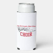 Water Bottle with Black Cursive Name, Phone, Year スリム缶クーラー (Seltzer正面)