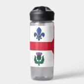 Water bottle with flag of Montreal, Quebec, Canada ウォーターボトル (正面)