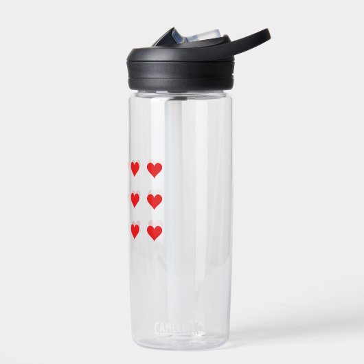 Water Bottle with hearts ウォーターボトル (左面)
