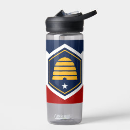 Water bottle with new flag of Utah, USA ウォーターボトル