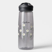 Water bottle with pretty daisy flowers ウォーターボトル (正面)