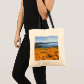 Water | California Lake With Golden Poppies トートバッグ (正面(商品))