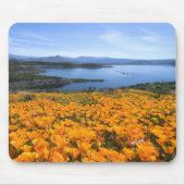 Water | California Lake With Golden Poppies マウスパッド (正面)