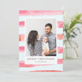 WATER COLOR メリー CHRISTMAS photo christmas シーズンカード (スタンド正面)