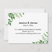 Water Color 結婚 Greeneryの宿泊施設 セーブザデート (裏面)