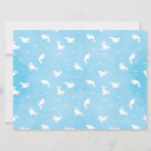 Water Color Beluga Whale写真パーソナライズされた（水） 招待状 (裏面)