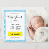 Water Color Beluga Whale写真パーソナライズされた（水） 招待状 (正面)