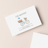 Water color Blue Bike新しいアドレスを移動した 名刺