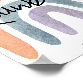 Water color Boho Rainbow /いくつの虹 ポスター (角)