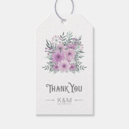 Water color Bouquetありがとう薄紫ID654 ギフトタグ