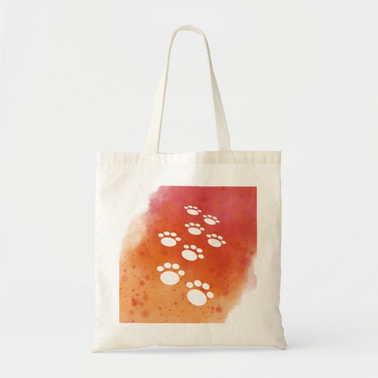 Water Color Dog Pawトラック トートバッグ (正面)