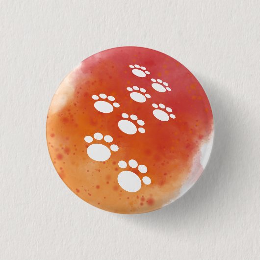 Water Color Dog Pawトラック 缶バッジ (正面)