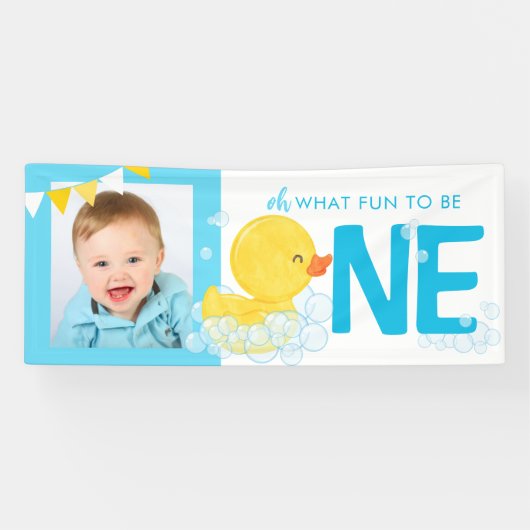 Water Color Duck Oh Whatおもしろい写真パーティー 横断幕 (横)