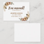 Water Color Floraアナウンスメントカードを移動 ノートカード (正面/裏面)