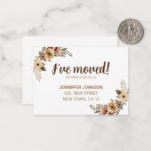 Water Color Floraアナウンスメントカードを移動 ノートカード (正面/裏面インサイチュ)