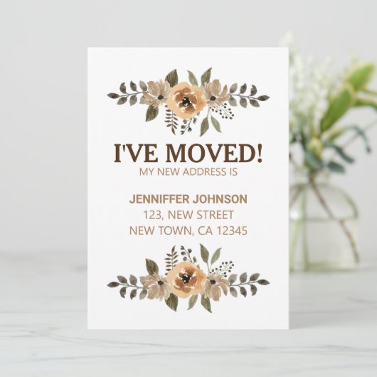 Water Color Floraアナウンスメントカードを移動 案内状 (スタンド正面)