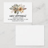 Water Color Flora新しいアドレス通知カード ノートカード (正面/裏面)