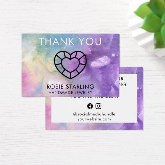 Water color Gemハートジュエルロゴ (デスク)