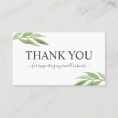 Water Color Greeneryご注文ありがとうございます 名刺 (正面)